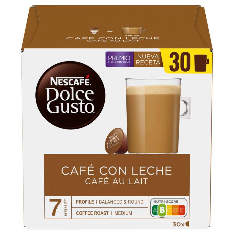 2 x Dolce Gusto NESCAFÉ Café con Leche, Pack 3 x 30 - Total: 180 Cápsulas
