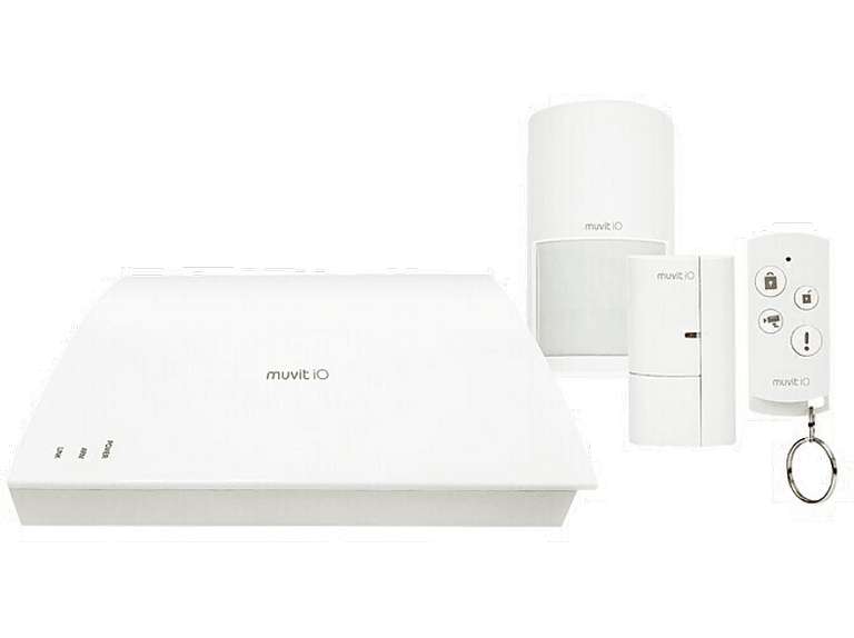 Kit de seguridad doméstico - Muvit iO Pack Elemental, 1 Hub, 1 Sensor Mov, 1 Sensor Contacto, 1 Control Remoto