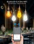 6 x Aigostar Edison Bombillas Alexa LED E27 Bombillas Inteligentes 6W