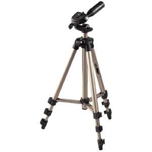 Hama Star 05 - Trípode para cámaras foto/video, 106.5 cm, aluminio, cabeza 3D, color dorado/negro