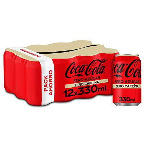 Coca-Cola Zero Azúcar Zero cafeína - Pack 12 latas 330 ml