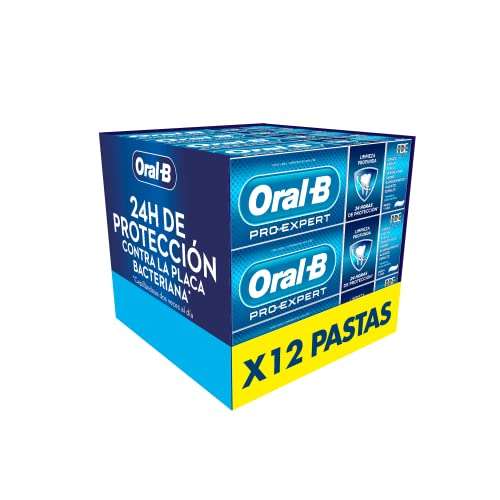 Oral-B Pasta de Dientes Pro-Expert Limpieza Profunda (12 x 75ml), 24 Horas de Protección Contra la Placa - Menta
