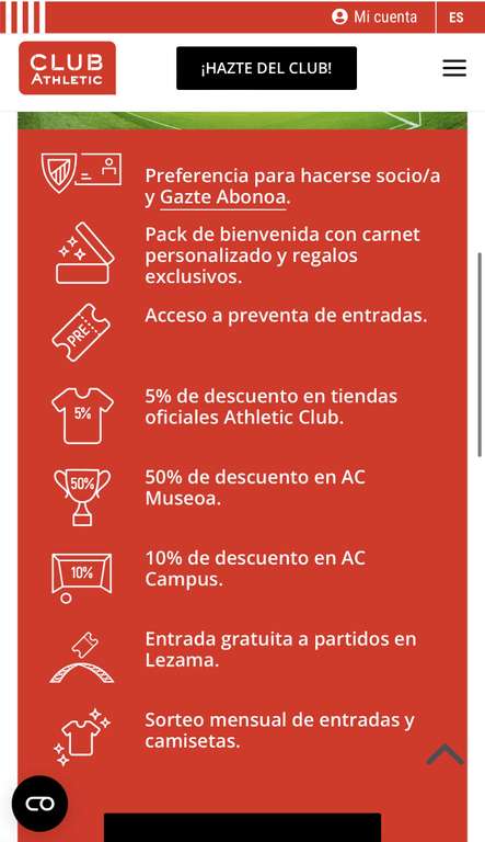 Fundación Club Athletic - Hazte socio