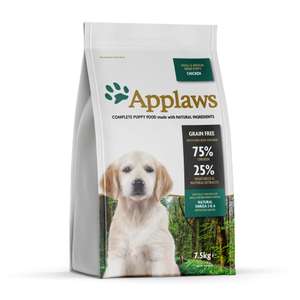 Comida seca completa para cachorros de razas pequeñas y medianas de pollo de Applaws - Paquete de 1 bolsa de 7,5 kg (compra recurrente)