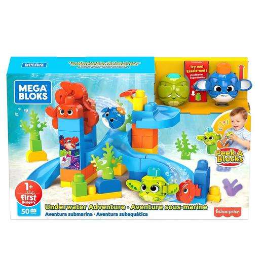 Mega Blocks - Aventura Submarina Peek A Blocks - Juguete para niños a partir de 1 año