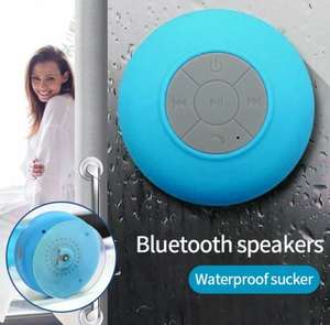 Altavoz Bluetooth inalámbrico impermeable para baño, mini altavoz portátil con ventosa grande, estéreo para deportes al aire libre