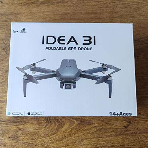 IDEA 31 Drone. Plegables GPS WIFI 5GHz con Motor sin Escobillas, Dron Cámara RC, HD, 2 baterías, hélices de repuesto y estuche