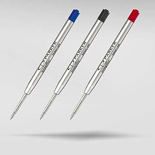 PARKER QUINKflow Recambios de tinta para bolígrafos | punta mediana | tinta azul | paquete de 10