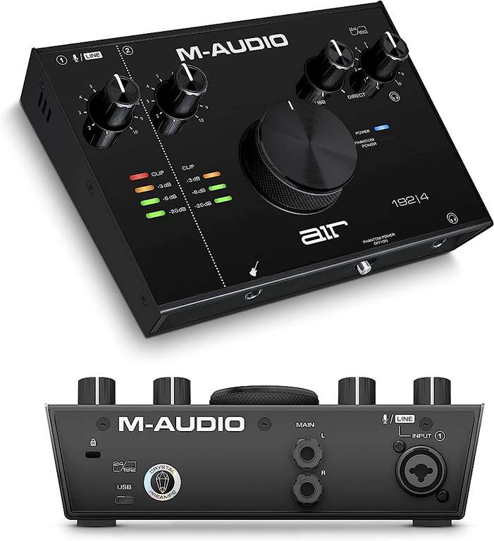 M-Audio AIR 192|4 - Interfaz de Audio, Tarjeta de Sonido USB-C, 2 Entradas/Salidas, con Software de Estudio para Grabación y P...