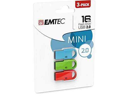 Emtec USB 2.0 D250 Mini Pack 3 16GB