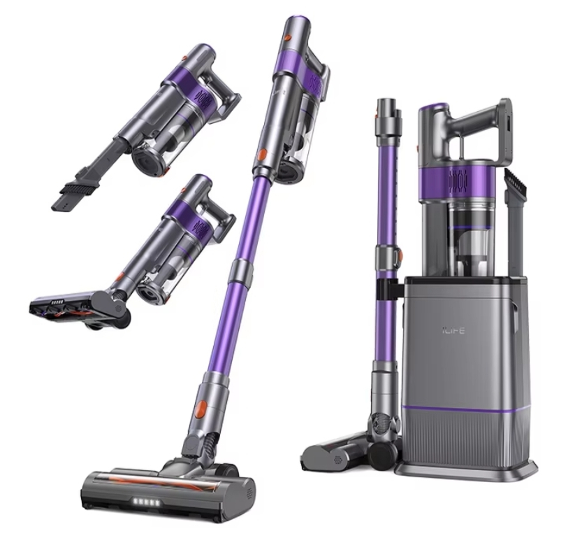 ILIFE H90 Pro, Aspiradora de Mano con Estación de Carga y Recolección de Polvo 2 en 1, Bajo Nivel de Ruido, Potencia de succión 35 kPa