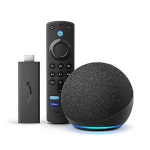 Echo Dot (4.ª generación) - Antracita + Fire TV Stick con mando por voz Alexa (incluye controles del TV)