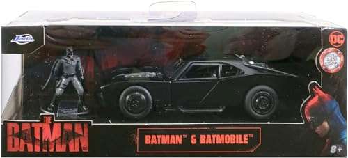 Batmóvil coche metal, escala 1:32, con figura de metal, coleccionismo, color negro