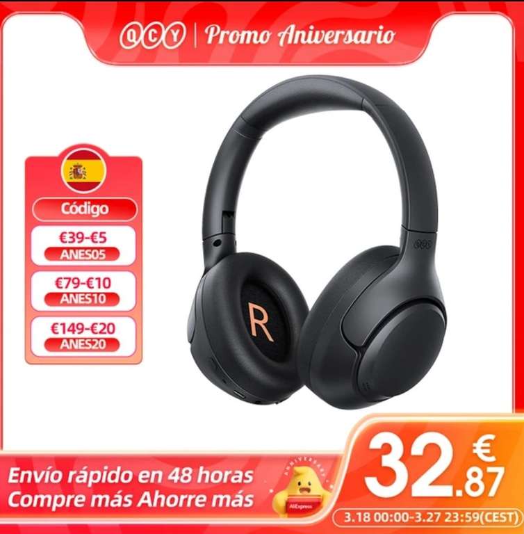 QCY H3 ANC Auriculares inalámbricos Bluetooth 5,4