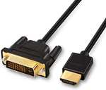 Cable adaptador de LinkinPerk bidireccional de HDMI HDTV a DVI chapado en oro de alta velocidad 1,5m