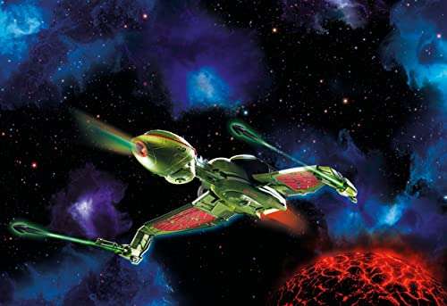 PLAYMOBIL 71089 Star Trek - Klingon Bird-of-Prey, Nave Klingon con Efectos de Luz, Sonidos Originales y Figuras Coleccionables,