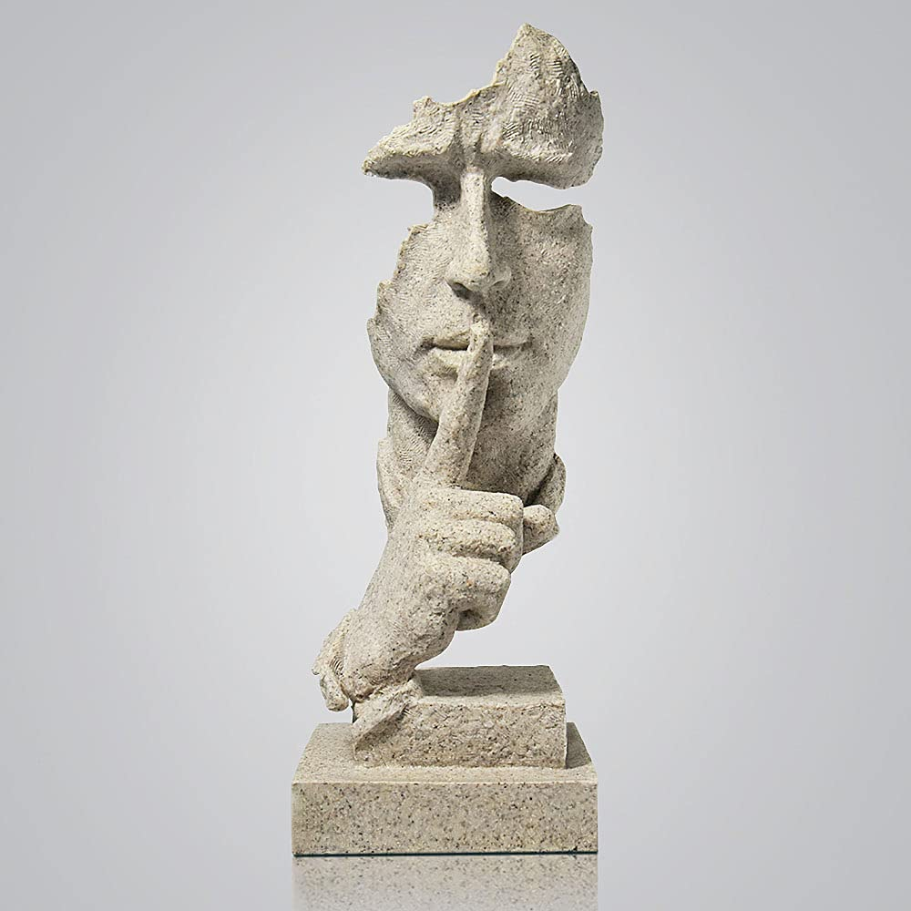 Estatua de Pensador – El Silencio es Oro 34cm
