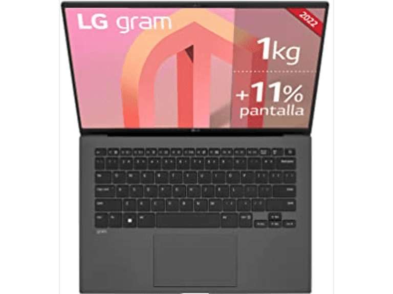 Portátil - LG 14Z90Q-G.AA76B, 14", Ultra HD, Intel Evo Core i7-1260P, 16GB RAM, 512GB SSD, Intel Iris Xe, Windows 11