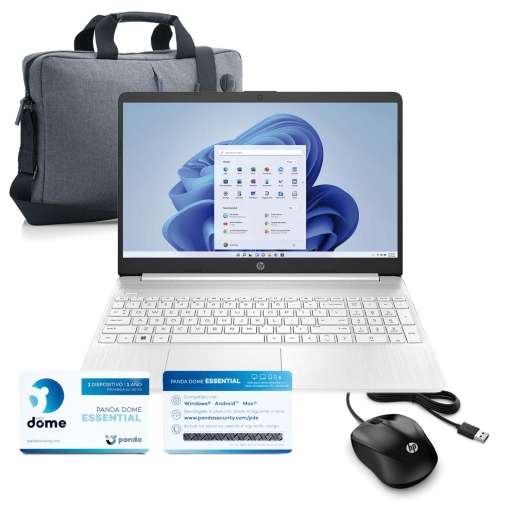 Portátil HP con W11, maletín, ratón y antivirus, 369 euros Ryzen 3 5300U, 8GB, 256GB SSD, FHD, 15,6