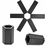 Salvamanteles Plegable – Placa Inferior Resistente al Calor hasta 220°C – Plegable y compacto – Negro