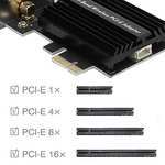 Tarjeta PCIe WiFi para PC con Bluetooth 5.1 WiFi 6 AX3000 802.11AX de doble banda (2.4G / 5G)