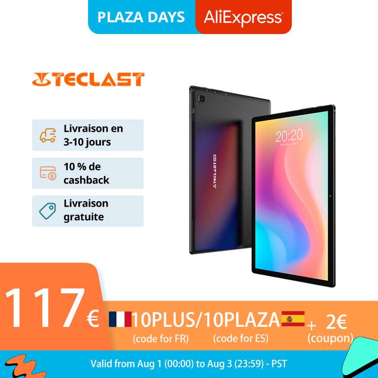 Tablet Teclast M40, 6GB/128GB y 4G - Desde España