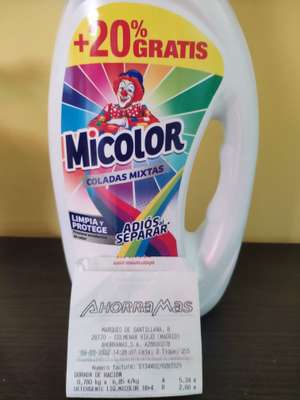Detergente liquido Micolor en AhorraMás de Colmenar Viejo