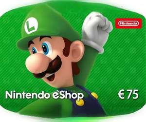 Tarjeta Nintendo Eshop de 75 euros