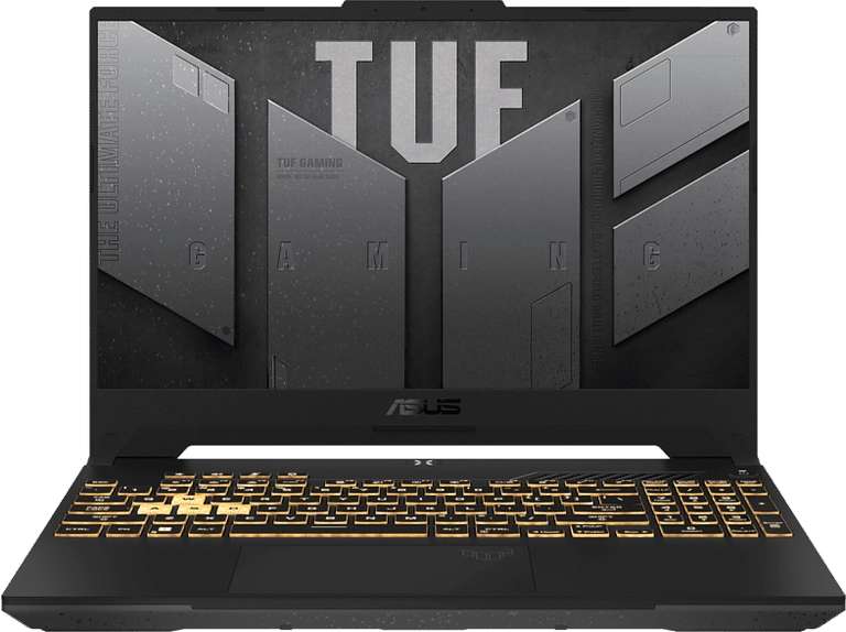 Portátil Gaming - ASUS TUF FX507ZC4, 15.6" Full-HD, Intel Core i7-12700H, 16GB RAM, 512GB SSD, GeForce RTX 3050, Sin sistema operativo
