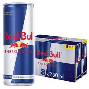 Red Bull Bebida Energética, Regular, 8 x 250ml, compra recurrente. Gratis con Prime.