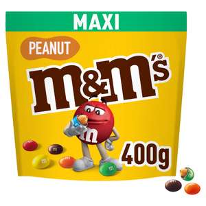 3x M&M's Peanuts Snack de Cacahuete y Chocolate con Leche (400gr) (Total 1200gr)