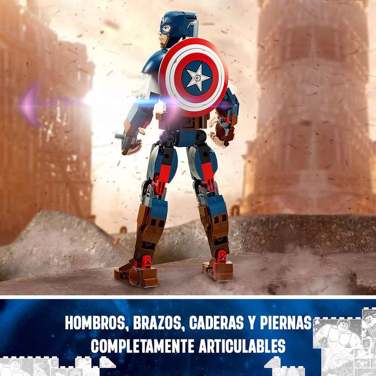 LEGO 76257 Marvel Figura de Construcción Capitán América
