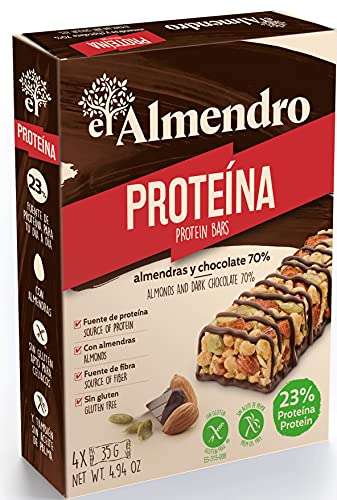 (1,63€ / Unidad Comprando 2) Barritas Energéticas y Proteicas de Almendra y Chocolate Negro 70%