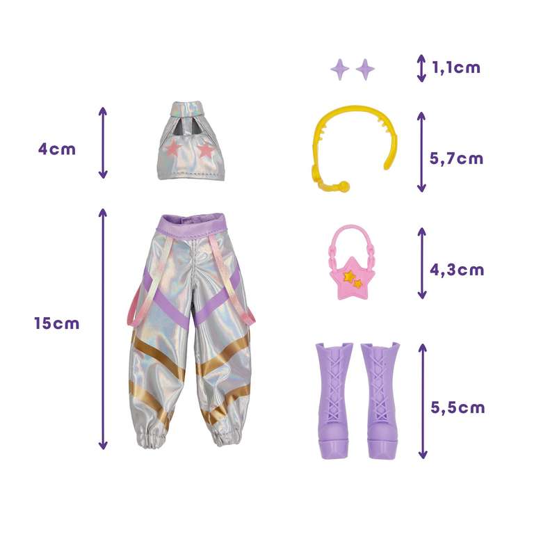 Muñeca K-Pop Nari – Fashion Doll Con Cabello Lavanda Y 3 Accesorios, Articulada, Para Fans A Partir De 3 Años