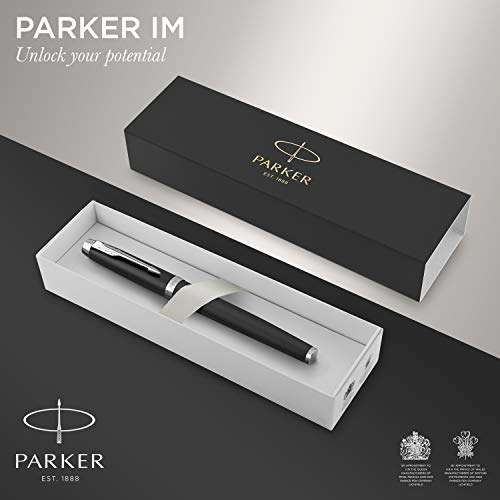 Cromo de plata Parker Urban Fashion Recortar Rollerball Pen Caja de Regalo 