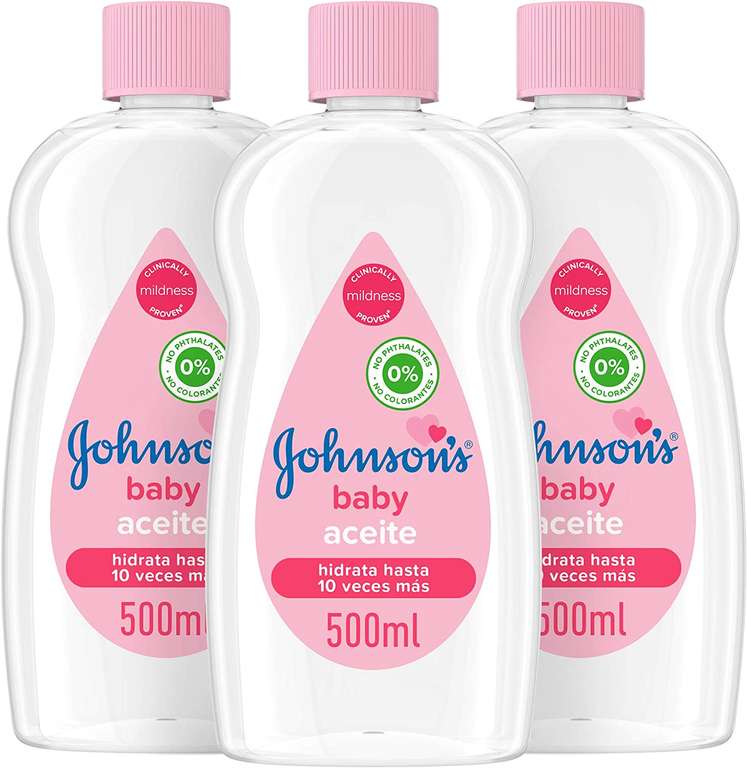 Pack 3 aceite Johnson's Baby solo 2.4€