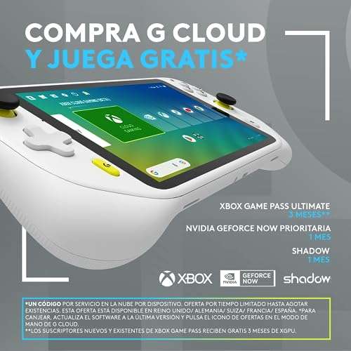 Logitech G Cloud Gaming Handheld Pantalla, Táctil 1080P de 7 in, diseño ligero, Xbox Cloud Gaming, NVIDIA GeForce NOW, Google Play