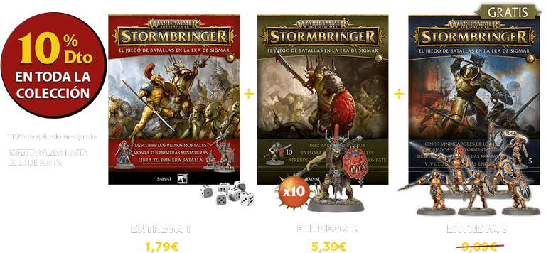 Warhammer Age of Sigmar: Stormbringer con un 10% de descuento en toda la colección | Oferta en los tres primeros fascículos.