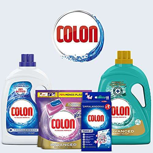 Colon Nenuco Detergente para la lavadora, adecuado para ropa blanca y de color, formato cápsulas, Pack de 2, Total 64 dosis