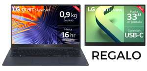 LG SuperSlim 15Z90RT Intel i7 16GB RAM 0.9Kg + Pantalla LG Gram +View 16"