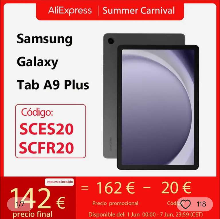 Samsung Galaxy Tab A9+ 64gb