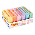 Plastilina jovi 70 tamaño pequeño caja de 6 unidades colores pastel surtidos 50g