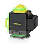 GROSAM-Nivel láser 360, herramienta de construcción, 16 líneas, 4D, autonivelante