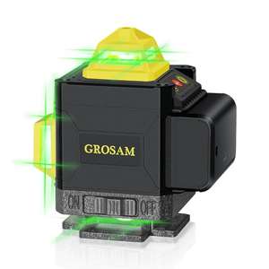 GROSAM-Nivel láser 360, herramienta de construcción, 16 líneas, 4D, autonivelante