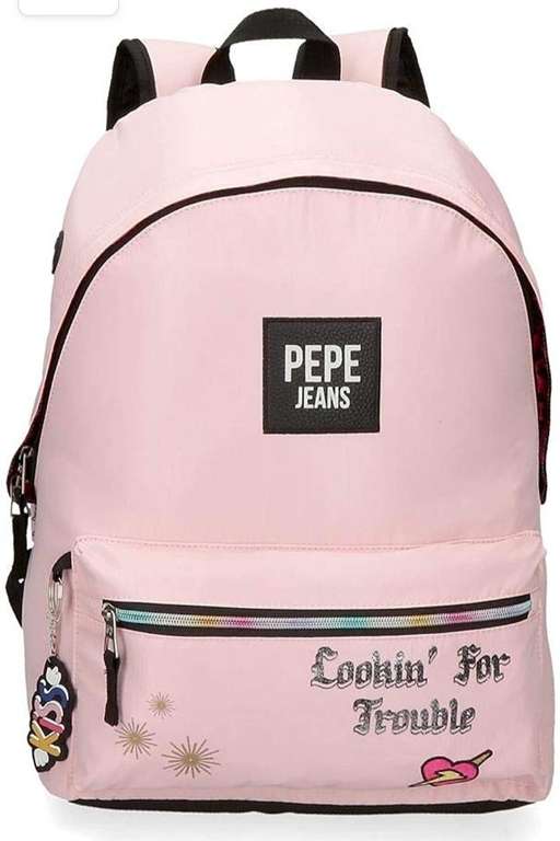 Pepe Jeans Forever Mochila cartera escolar Rosa 31x42x15 cms Poliéster 19,53 L