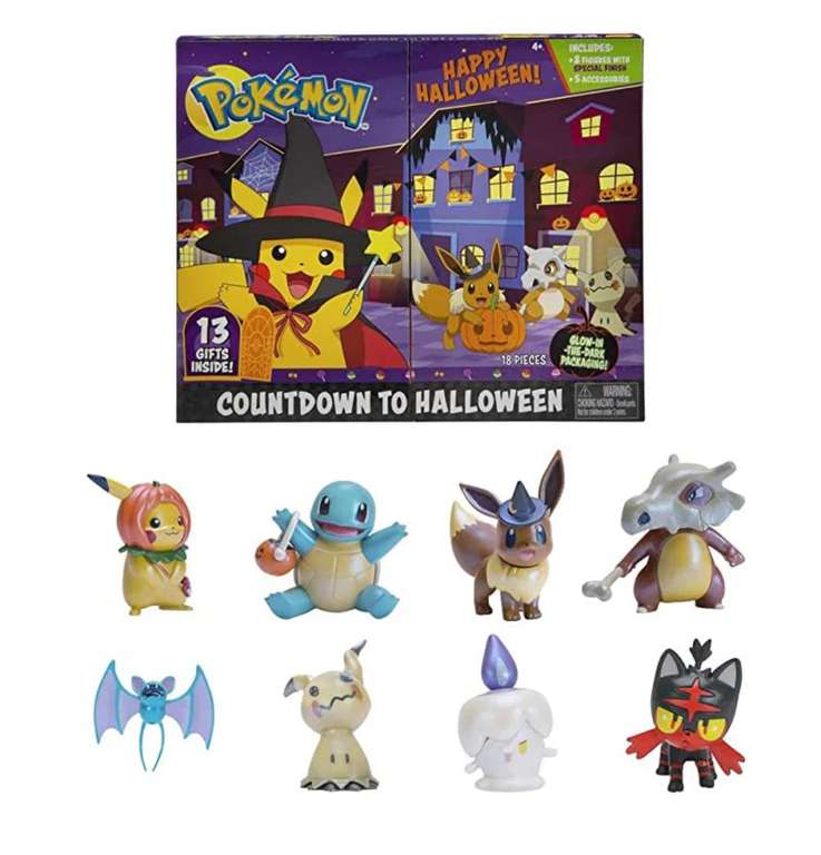 Bandai Pokémon-Calendario Halloween-8 Figuras y 5 Accesorios