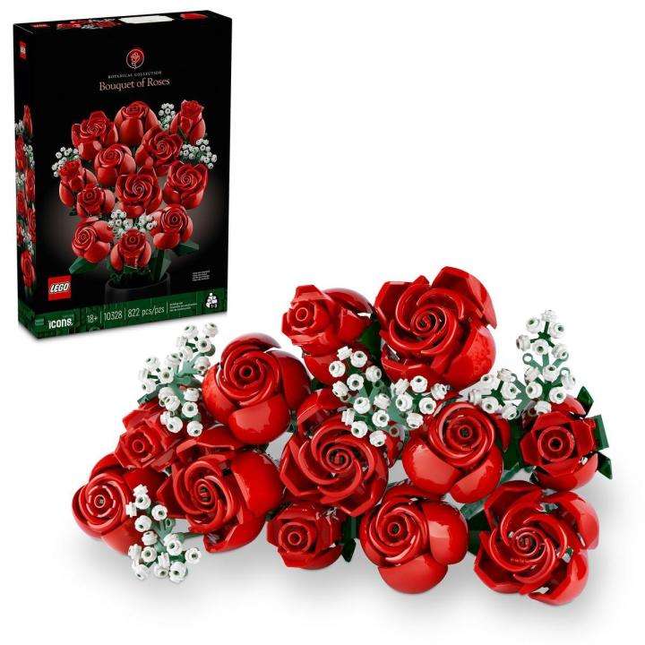 LEGO Icons Ramo de Rosas Regalo floral ornamental para adultos 10328