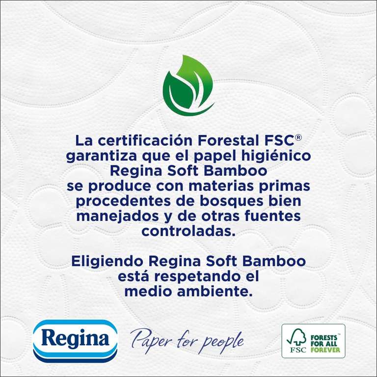 Regina Soft Bamboo - 54 Rollos de Papel Higiénico 3 Capas, 160 Hojas