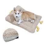 Cama súper suave con cremallera lateral, alfombrilla para perros pequeños y medianos, lavable a máquina (75 x 55 cm)