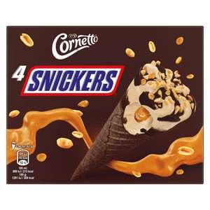 CORNETTO helado cono snickers pack 4 uds 248 gr
